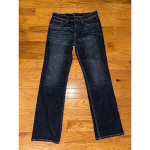 BKE Buckle Jake Straight Leg Mens 34x32 Medium Wash Blue Stretch Denim Rodeo